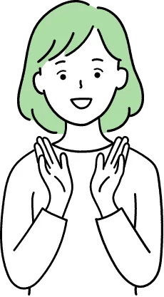 喜ぶ女性のイラスト